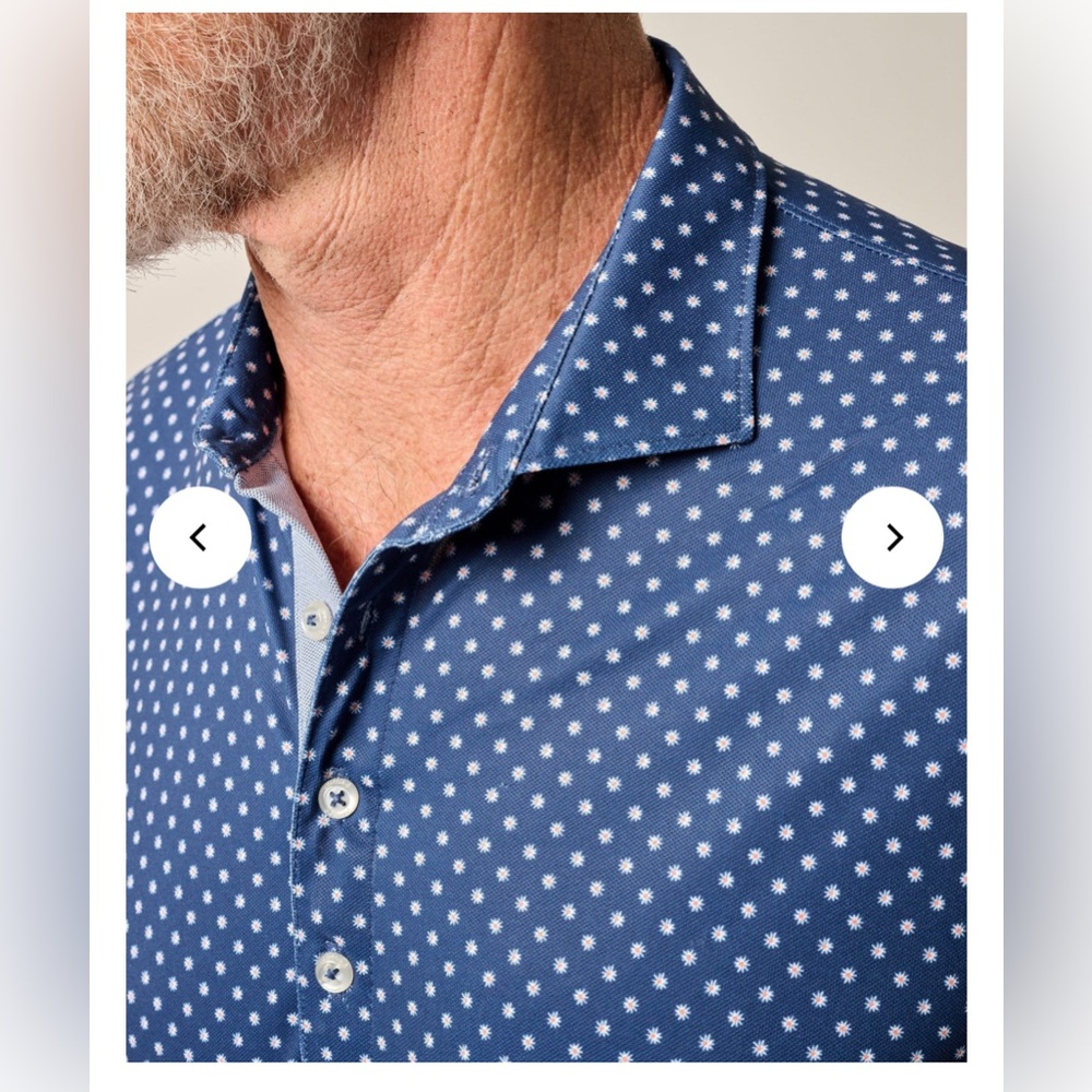 Johnnie-O Daisy Prep-Formance Polo Shirt - Lake blue color, size XXL